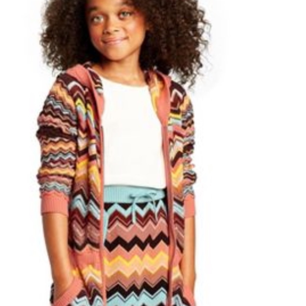 Zig Zag Hooded Zip-Up Cardigan Missoni Small - Picture 2 of 4